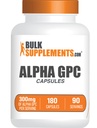 BulkSupplements.com Alpha GPC Capsules - Acetylcholine Supplements, Alpha GPC 300mg - Choline Supplements, Gluten Free, 2 Capsules per Serving, 180 Capsules (Pack of 1)