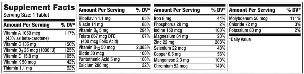 Centrum Silver Women 50+ Multivitamin, 275 Tabletten Bundle mit einer Reise-Pille Organizer, 8 Komponenten Tragbare Pille Fall, Farbe Khaki