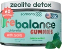 Detox Zeolite per bambini e adulti, Zeolite heavy metal & Chlorella Detox Gummies, alternativa al carbone attivo, pulizia giornaliera delle tossine Gentle per bambini e adulti, 60 Gummie vegane della mela verde