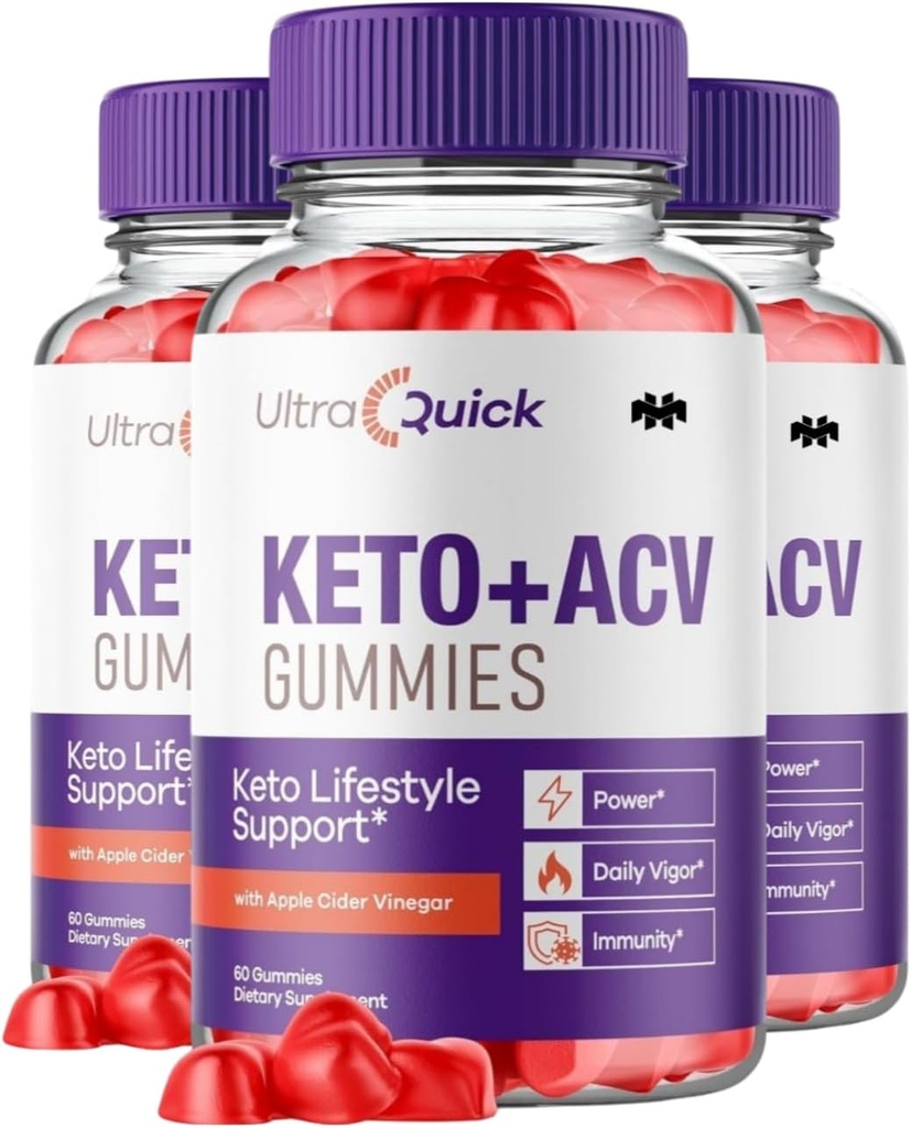 Mega Hots Octo Sick Keto ACV Gummies, อัลตราลิงก์ Quick Keto ACV Gummies, Alexer Keto, 180 Gamies, 3 แพ็ค