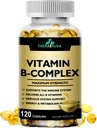 Max Jakost Vitamin B-kompleks + CoQ10 + Vitamin C – Visoka moč Naravni dodatek za energijo in metabolizem podpora – 120 Softgels, 60 dnevna dobava