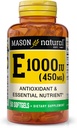 MASON LOODUSLIK E-vitamiin 450 mg (1 000 RÜ) - antioksüdant ja oluline toitaine, terve immuunsüsteemi, naha ja silmade, kogu keha täiendada, 50 Softgels