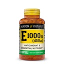 MASON NATURAL Vitamin E, 450 mg (1,000 IU), Daily Dietary Supplement with Essential Nutrient for Overall Wellness, 50 Softgels (Pack of 1)