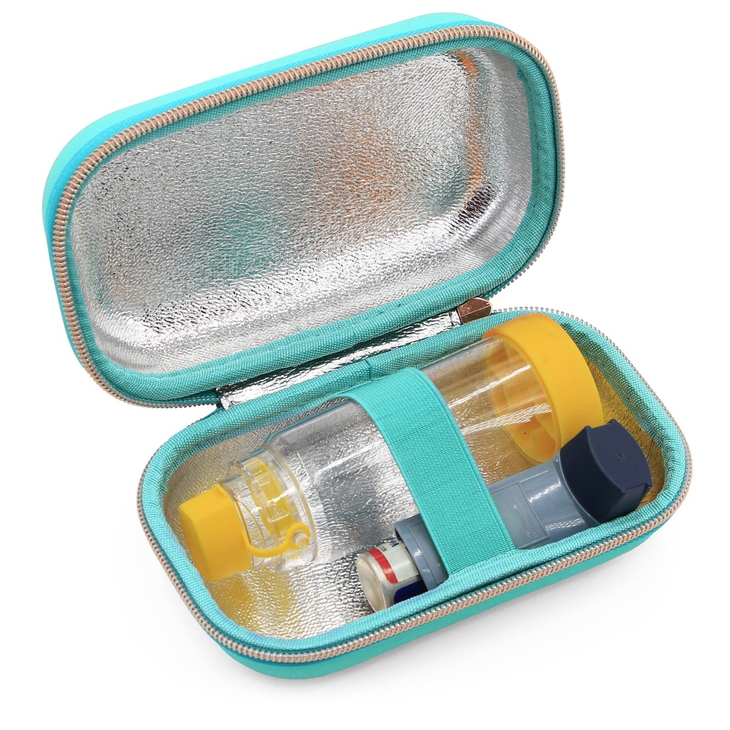 CASEMATIX Asthma Inhaler Case Fits Inhaler Spacer For Adults, Masks, Inhaler Holder and More - Compact Size Fits 6.25" Maximum, Includes ASTHMA CASE ONLY