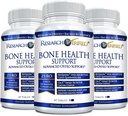 Researchified Bone Health Support - Rebuild Bone Mass - Triple Calcium Complex, Vitamin D3, Vitamin K2, Soy Isoflavones, BioPerine - 180 Tablets - 3 Month Supply