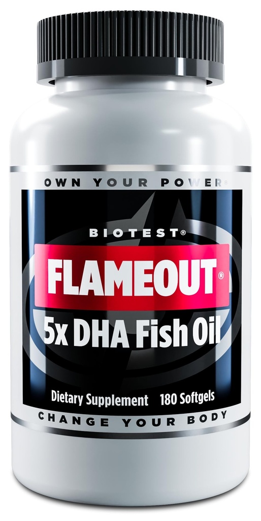 Biotest Flameout 5X DHA Fish Oil - 4200mg Omega-3-60 Servings