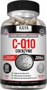 Kaya Naturals - CoQ10 Suplemento de antioxidantes de enerxía para Vascular, saúde cardíaca, niveis de presión sanguínea saudables e funcións inmunes - Restaura a produción diaria de células e enerxía - 60 cápsulas Veggie