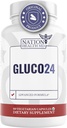 Gluco24 Suplemento - Suplemento con canela, bereberina, vitamina C y más - Suplemento para hombres &amp; mujeres, 60 cápsulas
