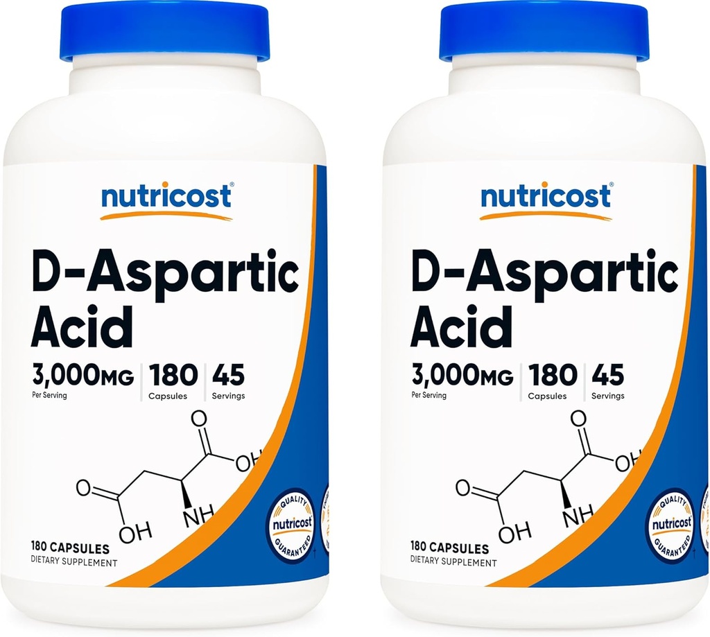 Kapsułki Nutricost D- Aspartic Acid (180 kapsli) (2 butelki)