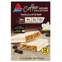Atkins Coffee House Collection Vanilla Latte Bar, 16g Protein, 2g Cukr, 4g Net Carbs, 13g Fiber, 12 Počet