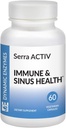 Serra ACTIV - 60 Vegan Capsules - 支持西努斯和心血管健康 - 酸-resistant Serrapeptase - 120 000 SPU - 免疫支持 - 系统酶