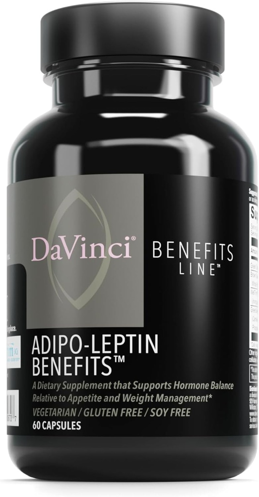 DAVINCI Labs Adipo-Leptin 이점 규정식 보충교재 - 호르몬 균형 지원 & 녹차 추출물, 녹색 커피 콩 추출물 & More*를 가진 대사 지원 - 60 채식 캡슐 (30의 서빙)