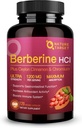 NATURE TARGET Berberine HCl 1200mg, Berberine Supplement med Ceylon Cinnamon, Chromium - Stöder Immune, Gastrointestinal & Heart Health, Non-GMO, 120 kapslar