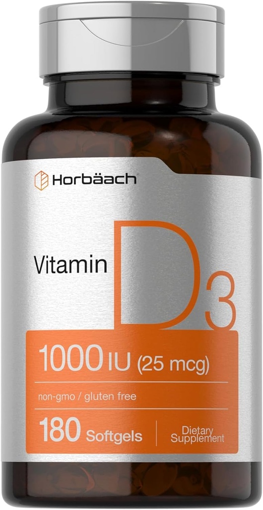 Horbäach Vitamín D3 1000IU (25mcg) Softgels 
