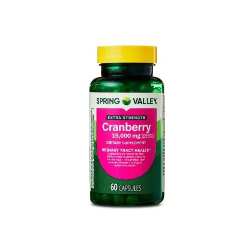 Generic Spring Valley Ultra Triple Strength Cranberry Dietary Supplement, 15,000 mg, 60 Count+ Sticker DRI Store.