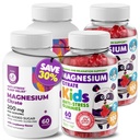 Kids Magnesium Gummies Sugar-Free 120 Count and Magnesium Gummies Sugar-Free 120 Count - Calm Magnesium Gummies Supplement for Children, Sugar-Free Magnesium Calm Chews for Kids & Adults
