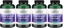 Swanson Magnesio Lactate - Suplemento mineral que promove o apoio á saúde muscular e ósea - forma mineral lactante sen lactosa para a absorción de xenes - (120 cápsulas, 84mg cada) 4 Pack