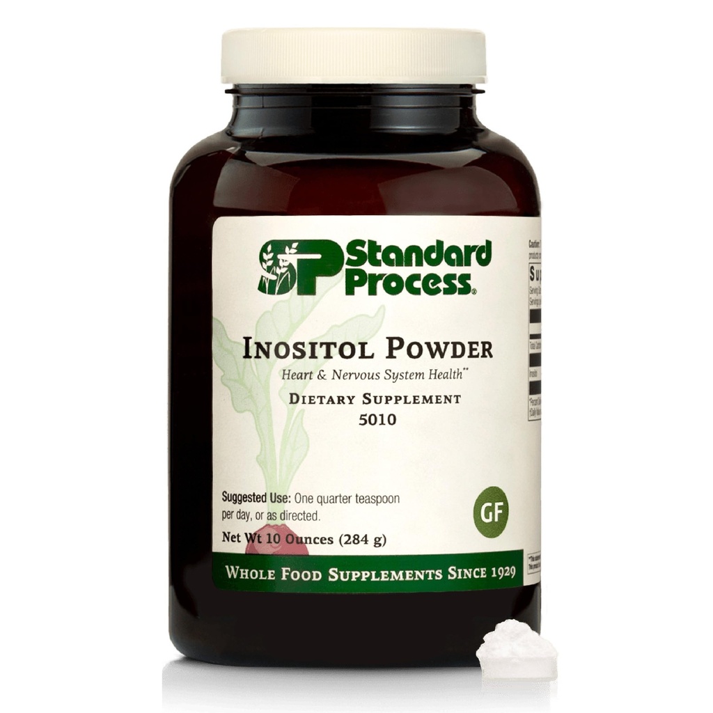 Standard Process Inositol Powder - Daily Heart Supplement for Cardiovascular & Nervous System Support - Gluten-Free, Non-Dairy & Non-Soy - 10 Ounces (405 Servings)