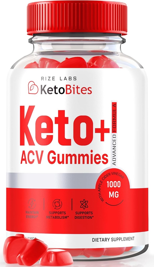 Rize Lab KetoBites Keto + ACV gummies, All Natural Gummies for Advanced Weight Loss, Apple Cider Vinegar Supplemen, Review Resmi (60 Gummies)