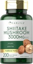 Karlyle Shiitake Mushroom לחלץ: 3000 מ"ג | 200 קפסולות | Non-GMO, Gluten Freeten Free
