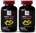 식물 산화 방지제 - GINKGO BILOBA EXTRACT - Ginkgo biloba 산화 방지제, 초본 산화 방지제, 은행나무 biloba 추출물 이익, 초본 잎 추출물 2 병 120 캡슐