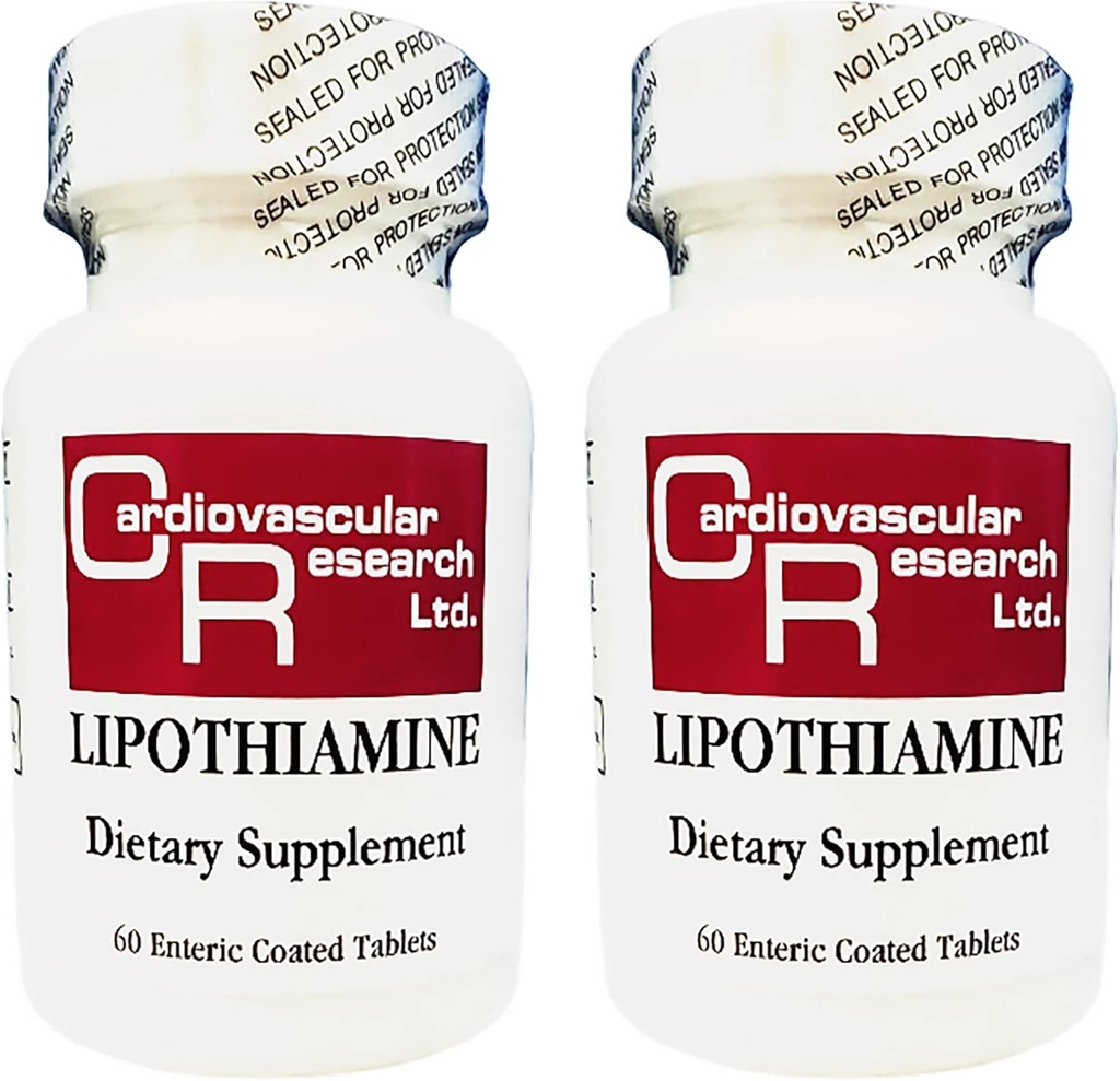 Herz-Kreislauf-Forschung Lipothiamin B Supplement 120 Tabletten - Vitamin B1 Jetzt mit Alpha Lipsäure - 2 X 60 Zähler
