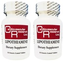 Cardiovascular Research Lipothiamine B Supplement 120 Tablets - Vitamin B1 Now with Alpha Lipoic Acid - 2 X 60 Count