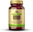 Solgar Korean Ginseng Root Extract, 60 plantaardige capsules - Immune Support - Standardized, Full Potency (SFP) - Non-GMO, Veganistisch, Glutenvrij, Zuivelvrij, Kosher - 60 porties