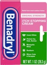 Benadryl Original Strength Itch Stopping Anti-Itch Cream, Diphenhydramine HCl Topical Analgesic & Zinc Acetate Skin Protectant, Relief from Most Outdoor Itches, 1 oz (Pack of 6)