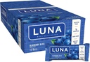 LUNA BAR - Gluten Free Snack Bars - Blueberry Bliss Flavor - 7g of protein - Non-GMO - Plant-Based Wholesome Snacking - On the Go Snacks (1.69 Ounce Snack Bars, 15 Count)