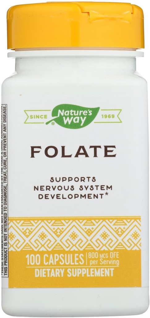דרכו של הטבע - Folic Acid, 800 mcg, 100 קפסולות
