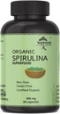 Organski Spirulina Protein Powder kapsule - vitamini in minerali za energijo - vegetarijanska, Gluten Brez 100% čista superhrana za optimalno zdravje (120 kapsul)