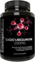 Intelligent Labs CoQ10 Ubiquinone 200mg Softgels | Coenzyme Q10 con olio MCT per assorbimento max | Soia, Zucchero, Glutine e OGM-Free | 120 Serve | 120 giorni di alimentazione
