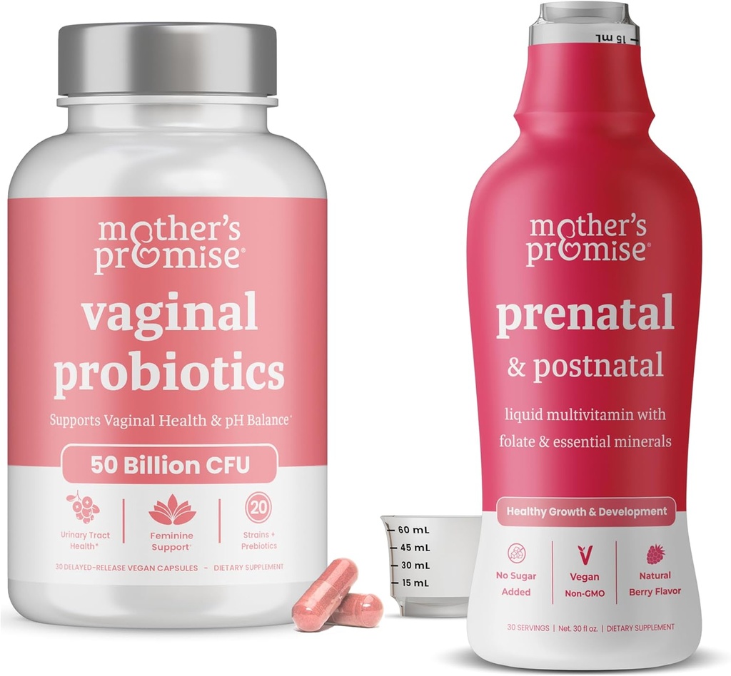 Promessa della madre Prenatale & Probiotici Multivitaminici Multivitaminali e Vaginali per le donne Bundle