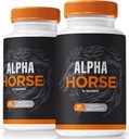 (2 Pack) Alfa hobusekapslid, Alfa hobuse ametlikud meessoost vormelid, AlphaHorse vastupidavuse ja jõudluse jaoks, Alfa hobune meestele Premium üks kord päevas Pastillas, Alpha Hrse kompleks (120 kapslit)