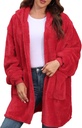 Argstar Hooded Cardigan pre ženy a mužov, Oversize Sweatshirt Fuzzy Fleece Blanket Hoodie Bunda - jedna veľkosť vyhovuje všetkým
