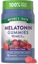 La Veritat de la natura Melatonin 10mmg Gchillesavel 70 el comte Berry Flavor Vega, No-GMO i Guten Free suplementari
