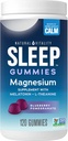 Natural Vitality SLEEP Gummies, Magneesiumilisa koos melatoniini ja L-Theanine, Vegan, Gluteenivaba, aitab keha kergendada une, mustika granaatõuna 120 krahv