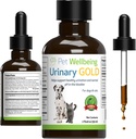 Pet Wellbeing Urinary Gold for Dogs - Vet- Formuleret Multi- Herb Urinary Tract Support - Bstige Sundhed & Urinary System Wellness - Natural Dog Supplement - flydende formel 2 oz (59ml)