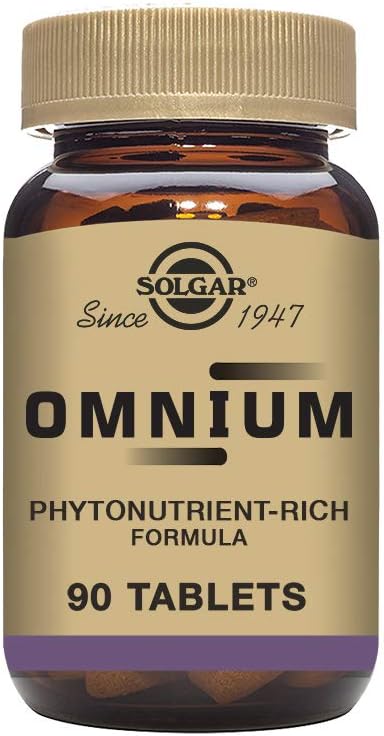 Solgar Omnium - 90 Tablet - Phytonutrient Kompleksi + Birden çox Vitamin və Mineral Formula - Non-GMO, Vegan, Gluten Pulsuz - 45 Xidmət