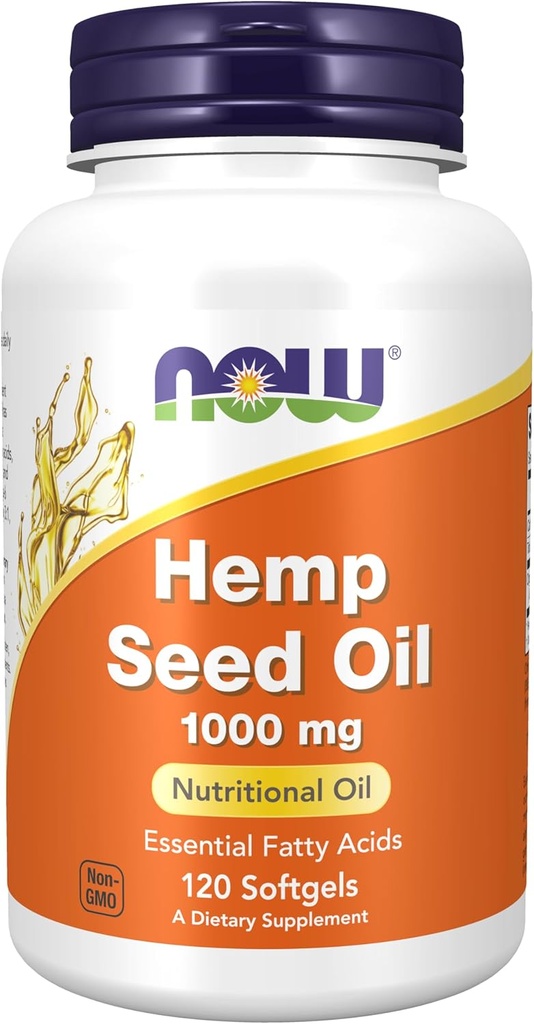 Daha çox məlumatlar, Hemp Seed Oil 1000 mg, Essential Fatty Acids, Nutritional Oil, 120 Softgels