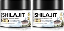 Shilajit Organic 600mg Potence maximale Gold Grade Shilajit Resine Supplément Shilajit Naturel Authentique avec 85+ Trace Minerals & Fulvic Acid for Energy, Immunity, 50 Grams (2 Pack)