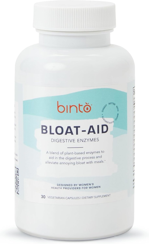 Binto Bloat-aid - Seedeensüümid - Taimepõhised seedeensüümi toidulisandid tervise seedimise toetamiseks ja Bloati vähendamiseks - säilitusainevaba, gluteenivaba, mitte-GMO