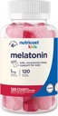 Nutricost Kids Melatonin Gummis 1mg, 120 Gummis, Erdbeeren Flavored