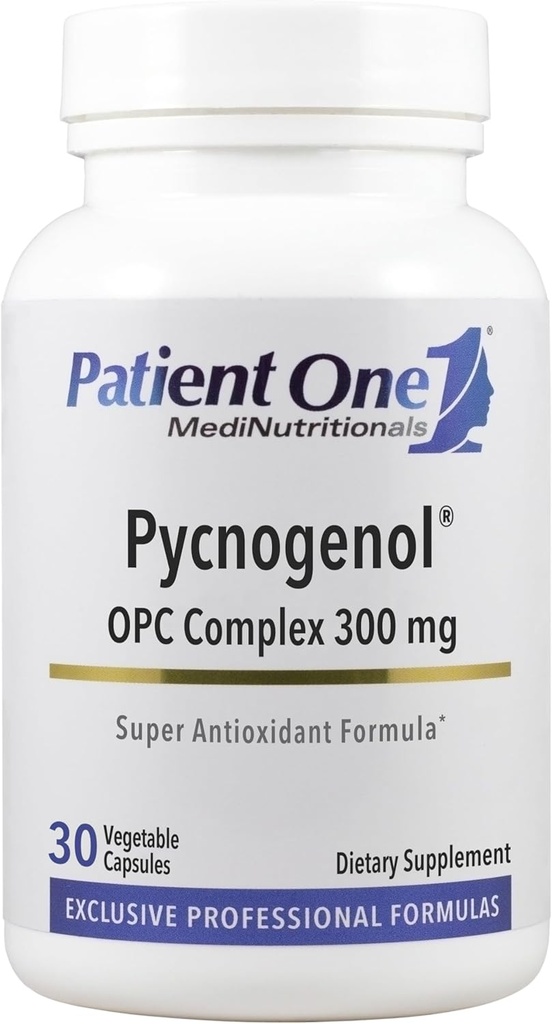 Patient En Pycnogenol OPC Complex 300mg | Supplement til å støtte vaskulær helse og sunn aldring* | Fransk Maritime Pine Bark og mer | 30 kapsler