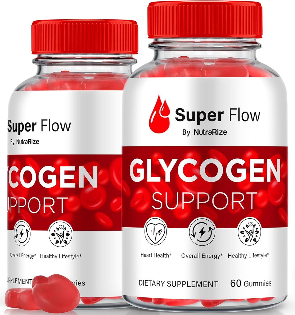(2 paket) Super Flow Glycogen, SuperFlow Glycogen Podpora Gumies, Super Flow Glyco Optimizer, Uradna SuperFlow Glyco Optimiser Gummy, Super Flow Detox Cleanse, Super Flow Glycol (120 Gummies)