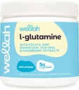 Wellah L-Glutamine Powder Unflavored (50 сервировок) - 5 г L-глутамина на сервировку, подслащенный стевией