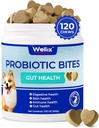 Wellix Probiotika for hunder - Hundeprobiotika Chews for hund Digestive helse, forhindrer diarrea, allergier - Anti diarrea, Upset Mage & Gas Relief
