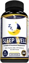 Potent Garden Sleep Well Sleep Aid Contains Melatonin Valerian Root L-Theanine GABA & More, Natural Sleep Aid Non-Habit Form Sleep Aids for Yetişkinler için 60 Veggie Caps